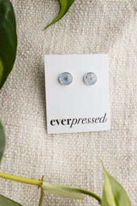 Blue Forget Me Not Studs - Silver