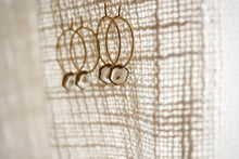 Load image into Gallery viewer, Tiny Flower Sleeper Hoops (hexagons)
