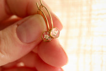 Load image into Gallery viewer, Tiny Flower Sleeper Hoops (hexagons)
