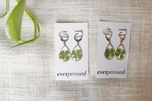 Load image into Gallery viewer, Teardrop 4 Leaf Clover Huggies (silver/gold)
