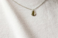 Load image into Gallery viewer, Fern Teardrop Necklace (silver)
