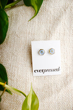 Load image into Gallery viewer, Blue Hexagon Studs - Gold
