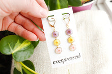 Load image into Gallery viewer, Flower Trio Earrings - Moody
