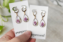 Load image into Gallery viewer, Teardrop Purple Huggies (gold)
