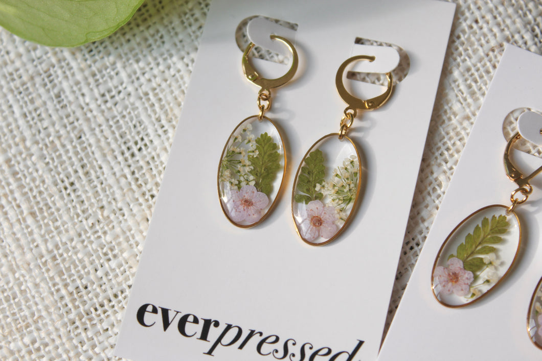 Purple Oval Huggies (gold)