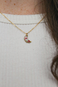 Mini Katy Necklace - Red