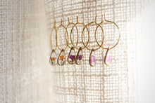 Load image into Gallery viewer, Tiny Flower Sleeper Hoops (teardrop)
