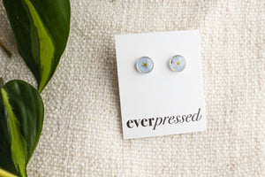 Blue Forget Me Not Studs - Silver