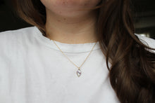 Load image into Gallery viewer, Purple Diamond Necklace (gold)

