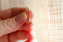 Load image into Gallery viewer, Tiny Flower Sleeper Hoops (diamonds)
