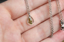 Load image into Gallery viewer, Fern Teardrop Necklace (silver)
