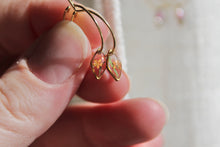 Load image into Gallery viewer, Tiny Flower Sleeper Hoops (diamond)

