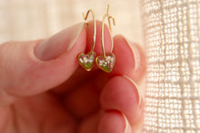 Load image into Gallery viewer, Tiny Flower Sleeper Hoops (hearts)

