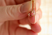 Load image into Gallery viewer, Tiny Flower Sleeper Hoops (teardrops)
