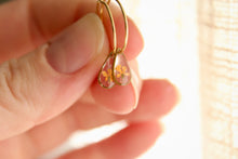 Load image into Gallery viewer, Tiny Flower Sleeper Hoops (teardrop)
