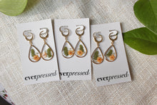 Load image into Gallery viewer, Teardrop Orange + Fern Huggies (gold)
