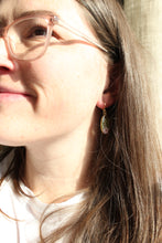 Load image into Gallery viewer, Purple Oval Huggies (gold)
