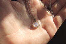 Load image into Gallery viewer, Forget Me Not Hexagon Necklace
