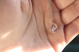 Forget Me Not Teardrop Necklace