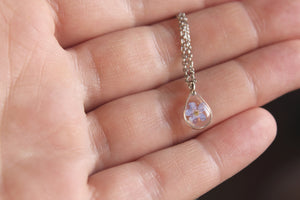 Forget Me Not Teardrop Necklace