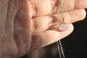 Forget Me Not Circle Necklace